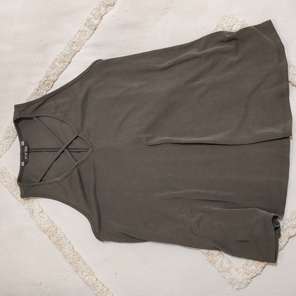 Olive Green Sleeveless Tank Top